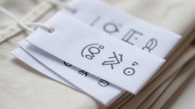 Co znajduje się na metkach do prania poza symbolami?