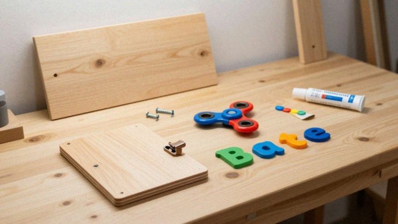 Jak zamontować elementy na desce tablicy manipulacyjnej?