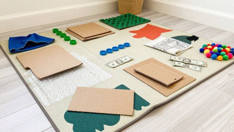Jak zrobić matę sensoryczną z materiałów z recyklingu?