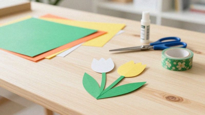 Jak zrobić tulipana z kolorowego papieru?