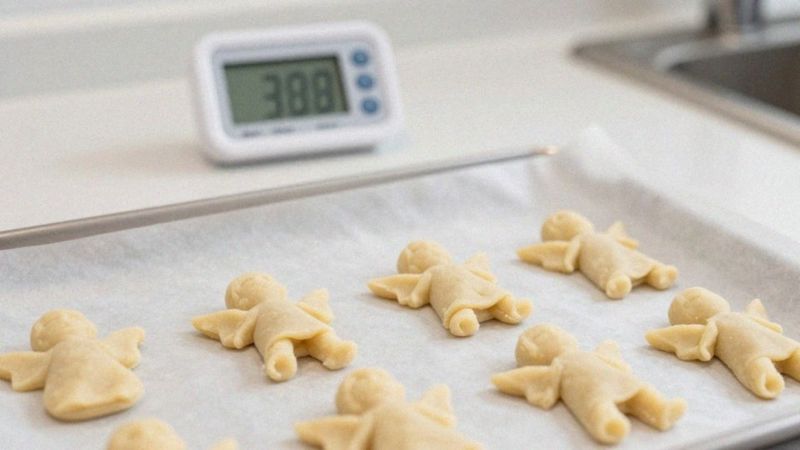 Jaka temperatura pieczenia aniołków z masy solnej?