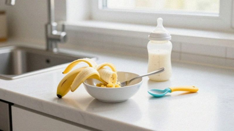 Jak zrobić gładkie puree z banana dla 5-miesięcznego dziecka?