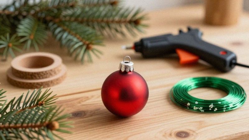 Jak zrobić stroik z bombek krok po kroku?