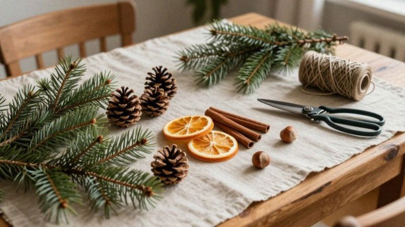 Jak zrobić wieniec i stroik bożonarodzeniowy z naturalnych materiałów?