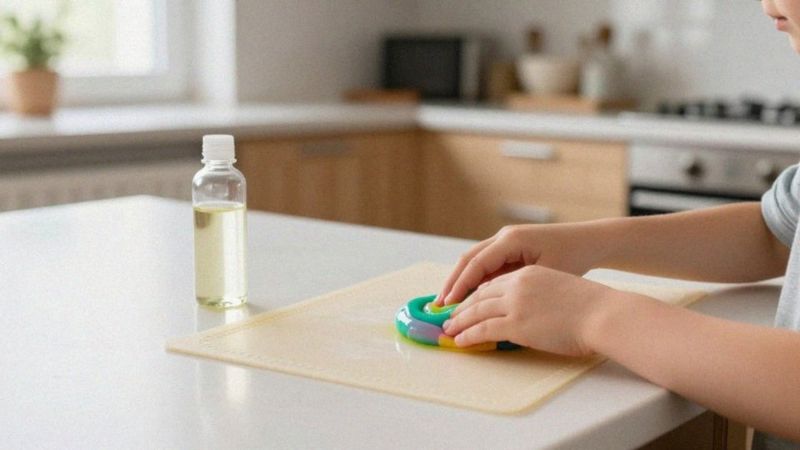 Jak ograniczyć brudzenie rąk przez slime?