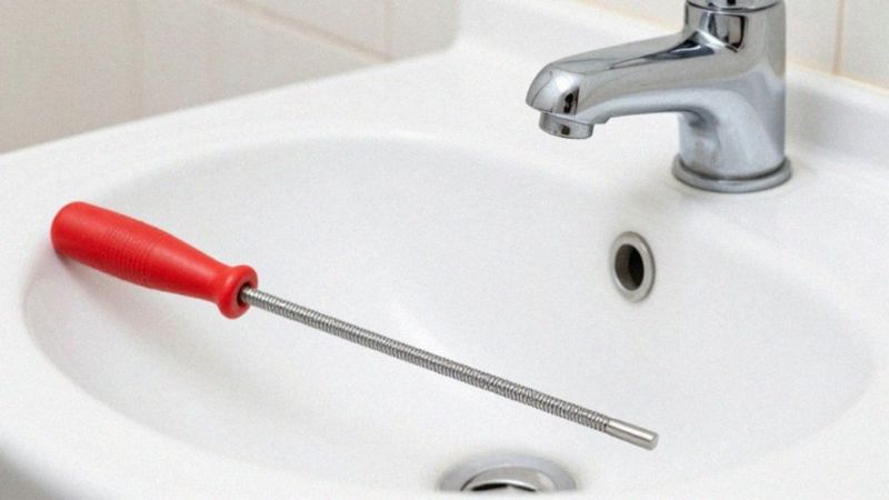 Jak użyć przepychacza i sprężyny przy umywalce?