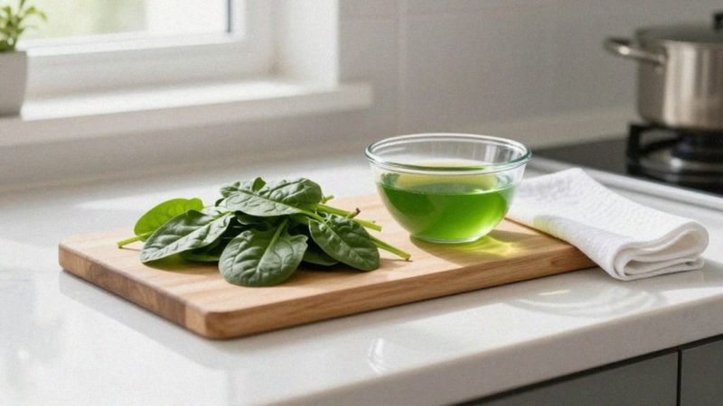 Jak uzyskać zielony barwnik ze szpinaku?