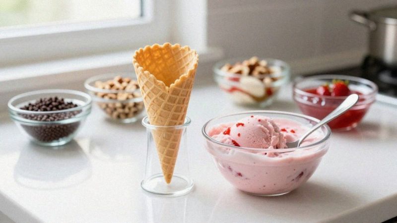 Jak przygotować domowe lody w wafelkach?