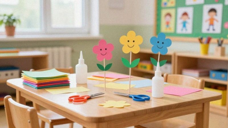 Jak zaangażować dzieci w tworzenie kwiatków na patyku?