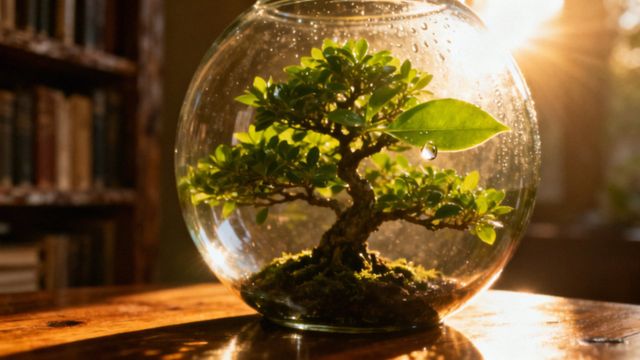Drzewko bonsai w szkle — jak prawidłowo podlewać i dbać o nie?