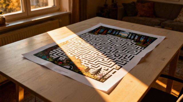 Labirynt do wydruku — zabawa i rozwój dla dzieci i dorosłych