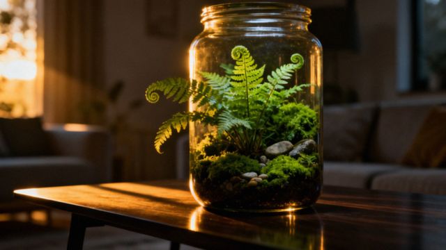 Las w słoiku z paprocią — jak stworzyć miniaturowy ekosystem?
