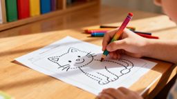 Rysowanie po śladzie do druku — jak wspiera rozwój manualny dzieci?
